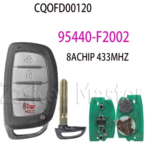 2019-2020 Hyundai Elantra / 4-Button Smart Key / PN: 95440-F2002 / CQOFD00120 (AFTERMARKET)